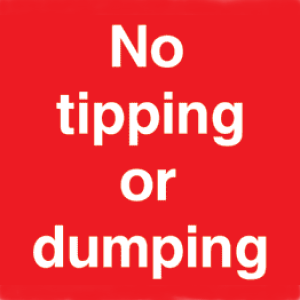 no fly tipping